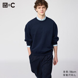 优衣库合作款男装女装宽松卫衣长袖运动衫休闲上衣481040 482310 482310/69藏青色 L