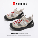ABC KIDS儿童凉鞋夏季童鞋防滑男女童防撞包头沙滩鞋3228黑/米红30