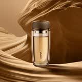 雷德夫（LEIDFOR）G7双层玻璃杯枫叶金380ml男款2025新款保温水杯礼物