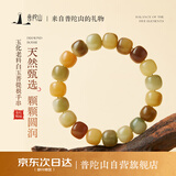 普陀山菩提手串白玉菩提盘玩文玩手链玉化老料根生日礼物送礼