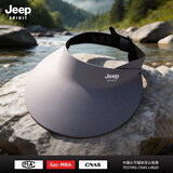 JEEP SPIRIT吉普防晒帽男26夏季遮阳帽女防紫外线空顶太阳帽子KD527 深灰