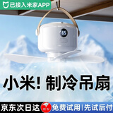 杜美森宿舍吊扇床上电风扇静音悬挂小风扇蚊帐风扇usb户外露营帐篷小吊扇遥控便携卧室充电风扇小型风宝 【10000毫安】3米充电线丨5档冷风丨米家APP 3档护眼灯丨遥控定时丨模拟自然风丨桌/挂两用