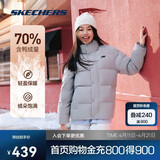 斯凯奇2025冬季保暖时尚百搭男女同款羽绒外套P423U038