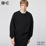 优衣库合作款男装女装宽松卫衣长袖运动衫休闲上衣481040 482310 481040/09黑色 S