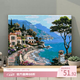 好久不见数字油画diy风景手工画卧室客厅装饰画丙烯画挂画