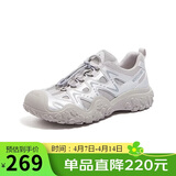 骆驼（CAMEL）经典丑萌鞋女时尚撞色户外休闲鞋 L24S255657A 银/灰 37