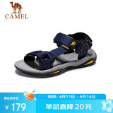 骆驼（CAMEL）户外沙滩潮流平底休闲男士凉鞋子 A822162412 深蓝 43