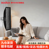 神牛补光灯【12期免息 顺丰包邮】LE200Bi/300Bi 双色温直播补光灯 led300W摄影常亮灯 录制拍照影棚灯 LE-Bi系列单灯套装-长条网格柔光箱 LE200Bi【黑色款】