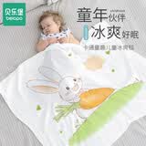 贝乐堡儿童盖毯学生夏凉被婴儿空调毯宝宝抱毯幼儿园午睡毯小被子薄款 小独角兽-105*105cm 【A类凉毯】