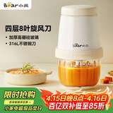 小熊（Bear）婴儿辅食机 绞肉机家用小型多功能打泥搅拌机宝宝料理机 蒜蓉机 家用迷你绞馅碎肉机 QSJ-T02W8