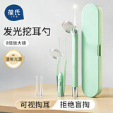 葆氏儿童挖耳勺带灯发光可视婴儿掏耳朵耳屎神器宝宝耳镊2件套装