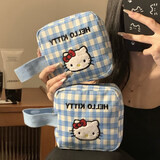 范爷家可爱kt手提化妆包夏季口红粉饼收纳包便携百搭外出通勤零钱收纳袋