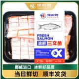 深悦胜 挪威三文鱼刺身（大西洋鲑鱼）中段纯肉切皮 冰鲜生鱼片鲑鱼生鲜 【鱼腩】 400g