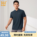361°运动翻领t恤男2026年春夏季新款休闲透气短袖情侣POLO衫 【推荐】【男款】深墨蓝 XL