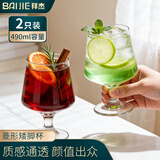 拜杰玻璃杯鸡尾酒杯威士忌酒杯洋酒杯果汁杯奶茶饮料杯果茶水杯子
