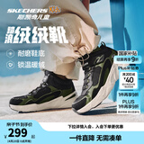 Skechers斯凯奇儿童秋冬休闲男女童二棉鞋轻质加绒保暖靴405222L/302583L 男童/黑色/绿色/BKGR 31
