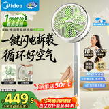 美的（Midea）【幸运草安睡2.0 Ultra】一键闪装/直流变频空气循环扇卧室静音家用语音遥控电风扇一级能效落地扇