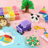 心有灵犀 儿童水雾魔法水溶珠DIY手工制作男女孩彩盒装神奇魔法珠幼儿园 10色体验款【1100粒+工具】