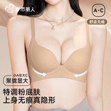 都市丽人女士内衣胸罩薄款无钢圈文胸粉底液内衣女小胸显大聚拢上托胸罩