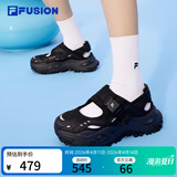 斐乐 FUSION斐乐潮牌女鞋硬糖凉鞋休闲厚底鞋运动鞋 黑-BK 37.5