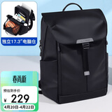 POLO双肩包男士旅行翻盖背包男头盔机车包篮球书包16/17.3英寸电脑包