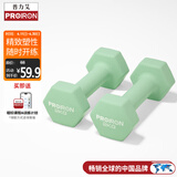 PROIRON普力艾 哑铃女家用儿童健身器材六角环保纯铁小哑铃 2KG一对装