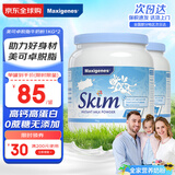 Maxigenes美可卓脱脂高钙0蔗糖奶粉女士中老年儿童1kg*2罐送礼营养品