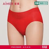 爱慕内裤女经典KiKi裤中腰三角裤轻薄净痕多色AM22100红色