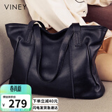 viney牛皮包包女包大容量托特包轻奢单肩手提生日母亲节礼物实用送妈妈