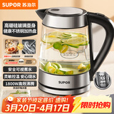 苏泊尔（SUPOR）玻璃电水壶热水壶高硼硅玻璃电热水壶 1.7L烧水壶 SWF17E26A