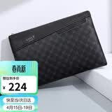 高尔夫（GOLF）男士手包休闲印花多卡位拉链信封包手拿包手抓包生日礼物送男友