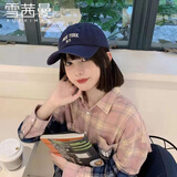雪茜曼棒球帽男弯檐显脸小女士美式复古潮人情侣咖啡色大码鸭舌帽子女