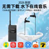 Tayogo游泳耳机入耳式有线防水下专用自带内存MP3蓝牙无线2025新款久戴不痛适用于小米oppo苹果vivo华为 T6+W18升级版白色 无内存版【水下在线音频 无需下载】
