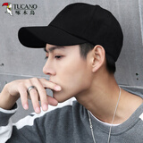 啄木鸟（TUCANO） 帽子男潮流百搭户外棒球帽学生帽女时尚简约春秋鸭舌帽四季钓鱼 纯黑色 均码 可调节