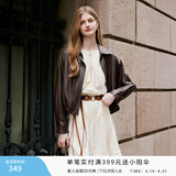 香影黑色皮衣外套女小个子2026春季新款高级感酷飒风短款pu皮夹克 咖色 L 165/88A/110-125斤