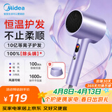 美的（Midea）10亿等离子护发电吹风 大功率快干不伤发吹风机 家用负离子护发吹风筒FD205-紫 节日/生日礼物推荐