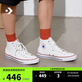 匡威（Converse）官方All Star经典帆布男女高帮休闲运动小白鞋101009 101009/白色 44