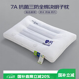 艾薇 A类全棉抗菌决明子防污防水防油枕芯单人纤维枕48*74cm 三防枕