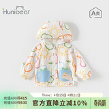 欢喜小熊6个月-3岁婴儿外套女宝宝夏季薄款纯棉连帽遮阳上衣男童衣服