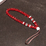 鸿伟科 手机链挂绳水晶链纯手工编织手机链水晶挂绳挂脖手链水钻长链镶钻闪亮胸牌项链吊坠男女款个性创