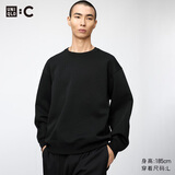 优衣库合作款男装女装宽松卫衣长袖运动衫休闲上衣481040 482310 482310/09黑色 M