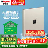 罗格朗（LEGRAND）开关插座面板 仕典米兰金无边框 一位电脑/网络插座（超五类）