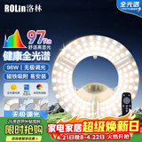 洛林（ROLin）全光谱led灯盘吸顶灯替换灯芯led灯芯替换灯条磁吸灯盘带遥控96W