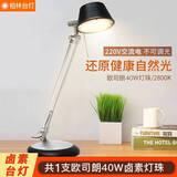 欧司朗（OSRAM） 柏林卤素台灯商务办公工作阅读灯书房卧室灯调光台灯 柏林单臂卤素台灯（40W）