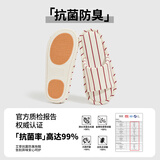洁丽雅静音亚麻拖鞋男士夏季室内家居不臭脚透气吸汗防臭棉麻凉拖鞋四季 白红色 【3.0旗舰款 | 抗菌防滑  安心行走】 36-37 【适合35-36】