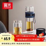 富光双层玻璃杯 泡茶杯茶水分离杯子 高硼硅玻璃水杯商务男女士290ML