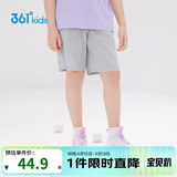 361°儿童短裤夏季男女童3-12岁透气运动裤梭织五分裤 灰 175