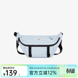 BAGSMART斜挎包潮牌胸包男运动腰包骑行大学生饺子包女小背包单肩包送老公 天蓝色