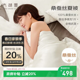 太湖雪 100%桑蚕丝春夏薄被空调被 防螨抑菌 新疆棉 双人被白色200*230