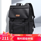 高尔夫（GOLF）双肩包男士旅行背包15.6/16英寸电脑学生书包翻盖撞色出差背包女